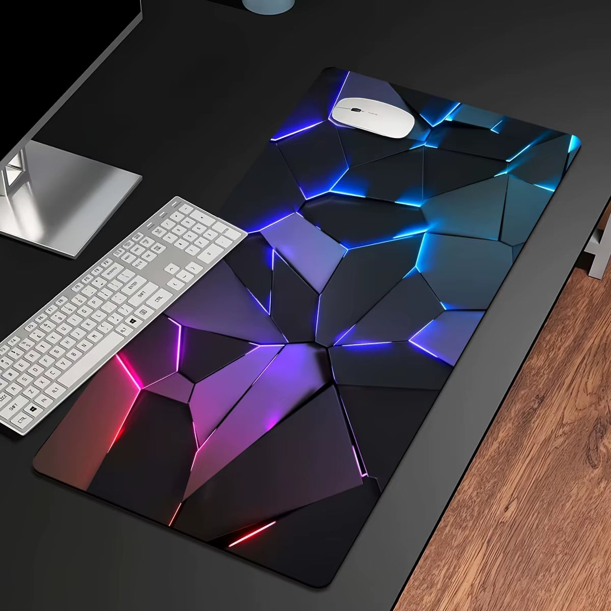 Line Geometry RGB Mouse Pad Large Mousepad 400X900 Gaming Mats PC Computer Keyboard XL Desk Mat Offices Interior Accessories Rug