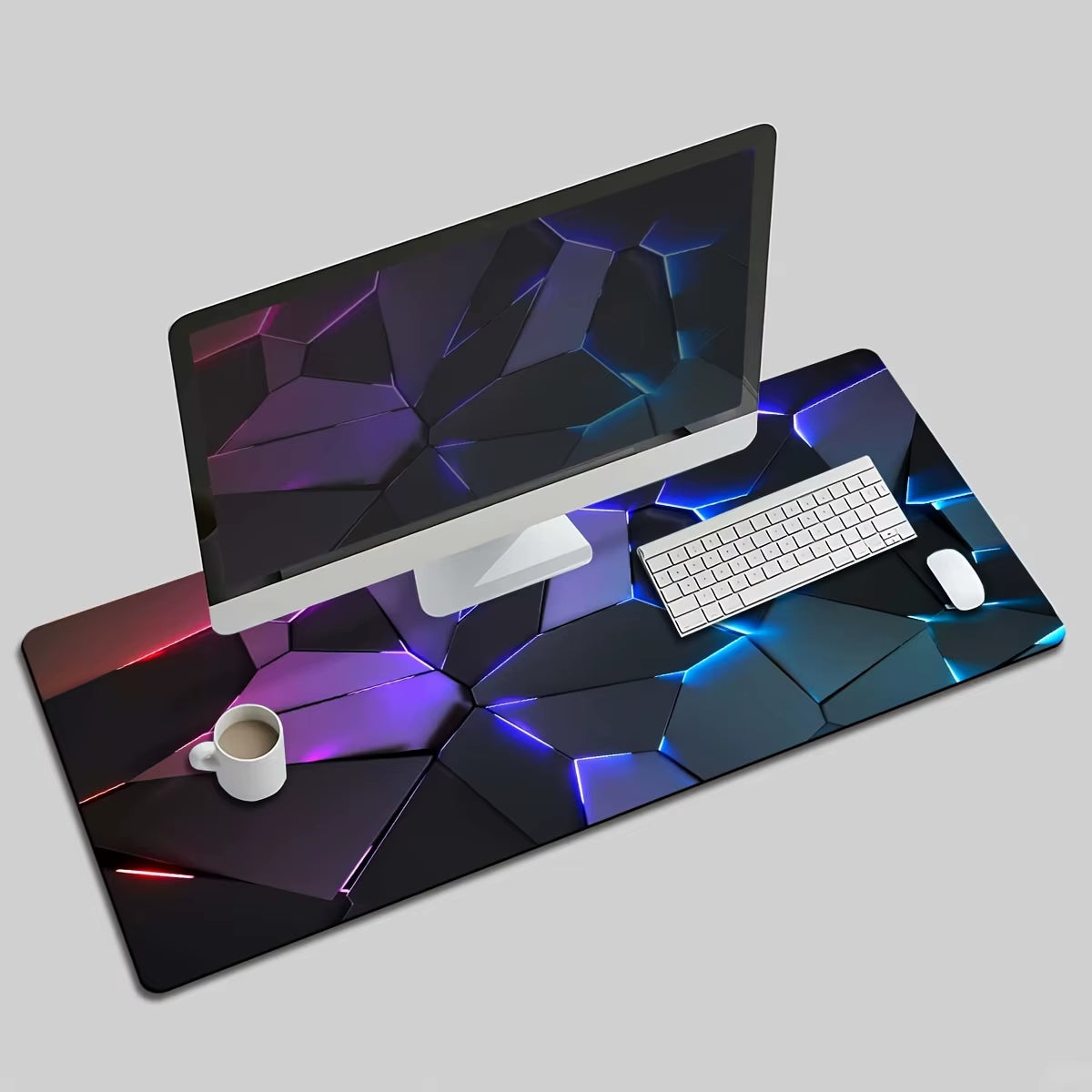 Line Geometry RGB Mouse Pad Large Mousepad 400X900 Gaming Mats PC Computer Keyboard XL Desk Mat Offices Interior Accessories Rug