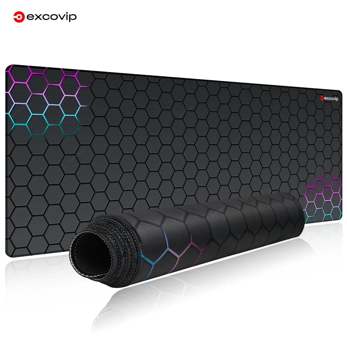 Gaming Mouse Pad Large with Stitched Edge Non-Slip Rubber Base Extended Desk Mat Keyboard Mousepad for Office Home Computer