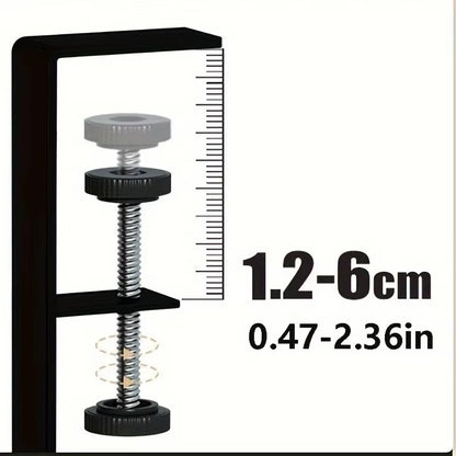 Under Desk Cable Management Tray No Drill Metal Mesh Cable Management under Desk with Clamp Mount