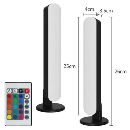 Car/Game Computer Desktop Decor Light ，LED Desk Atmosphere Lamp RGB Pickup Lights Remote Control RGB Color Rhythm Ambient Lamp 。