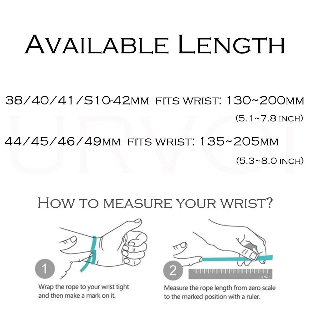 URVOI Band for Apple Watch Ultra 4 3 2 Series 12 11 10 9 8 7 6 SE Fine Nylon Loop Strap Pull Tab Quick Release Magnetic Closure 49Mm (Band Only)