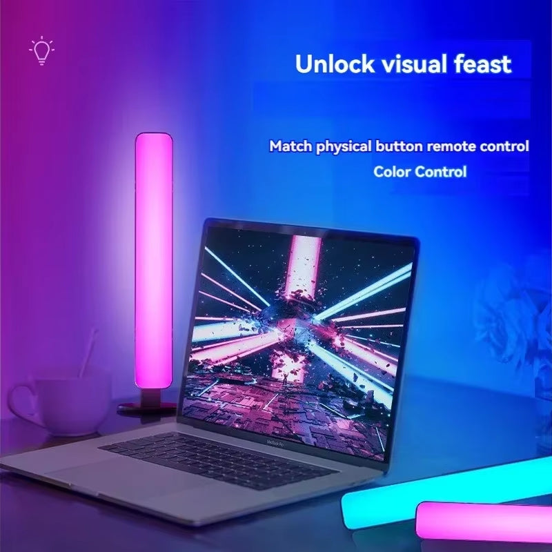 Car/Game Computer Desktop Decor Light ，LED Desk Atmosphere Lamp RGB Pickup Lights Remote Control RGB Color Rhythm Ambient Lamp 。