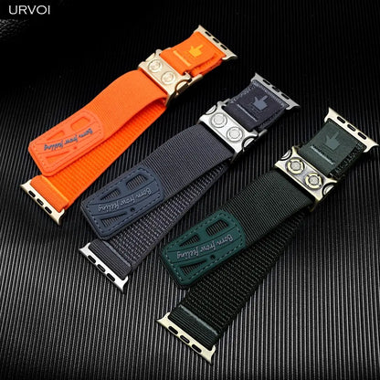 URVOI Band for Apple Watch Ultra 4 3 2 Series 12 11 10 9 8 7 6 SE Fine Nylon Loop Strap Pull Tab Quick Release Magnetic Closure 49Mm (Band Only)